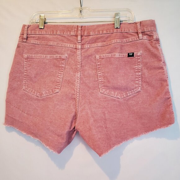 GAP Women Shorts Stretch 12 Corduroy Pastel Raw Hem Farmer's Daughter Romantic - Picture 3 of 12